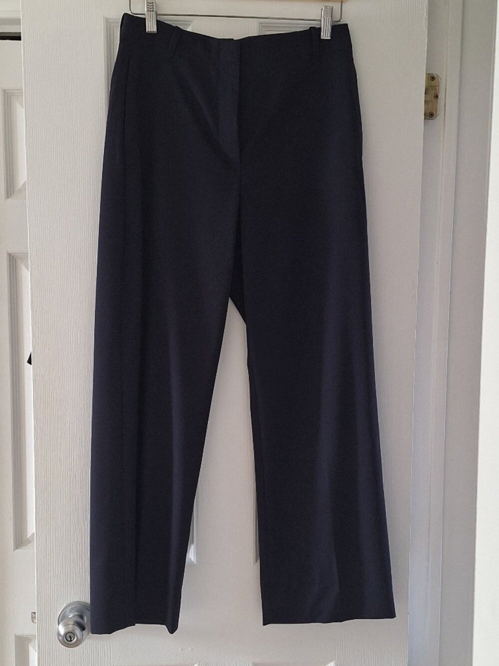 Banana Republic High-Rise Modern Straight Italian Lightweight Wool Pant in Navy